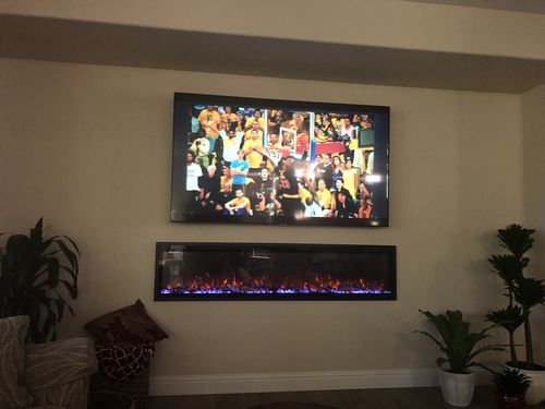 Customer photo review of Modern Flames Spectrum Slimline 74'' Wall Mount / Recessed Linear Electric Fireplace