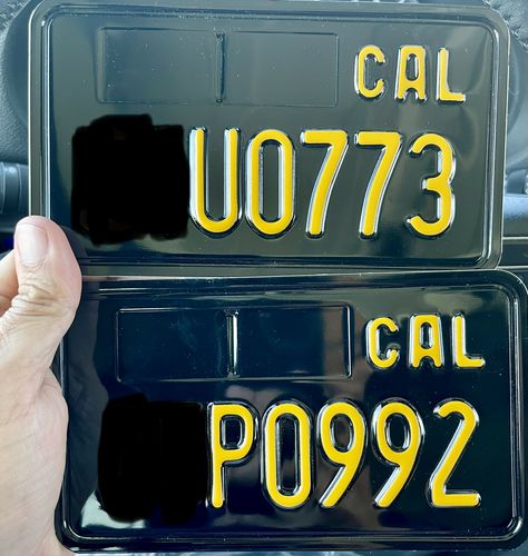 Customer photo review of 1966 CALIFORNIA MOTORCYCLE LICENSE PLATE 4"x7" (100mm x 180mm)