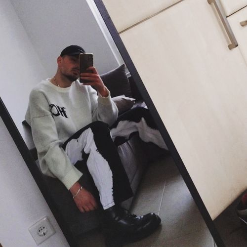 Customer photo review of Vintage Color Block Patchwork Jeans