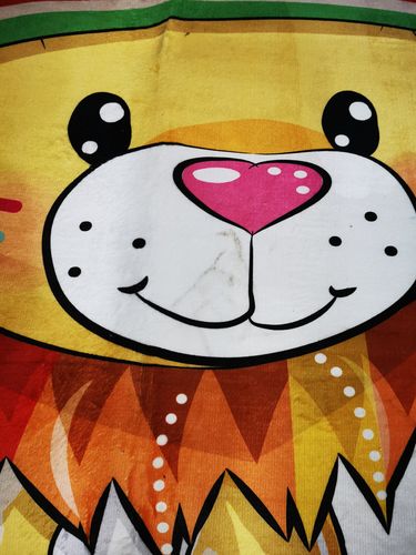 Customer photo review of Cute Tribal Lion Rug