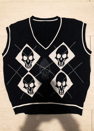 Customer photo review of Skull Argyle Vest