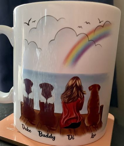 Customer photo review of Girl & Dogs - Life is better with a dog Personalised Mug