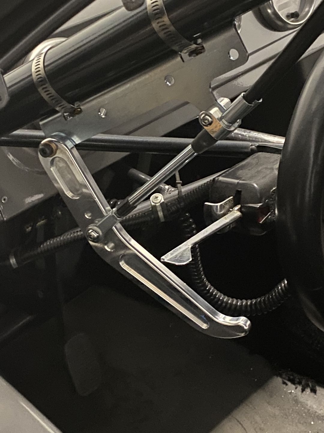 Customer photo review of Motion Raceworks Dual Billet Parachute Handle Release Lever & Cable Mount Kit 14-020D