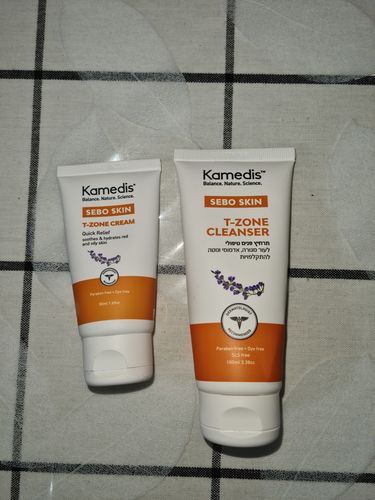 Customer photo review of ערכה טיפולית לעור פנים אדמומי | SEBO T-ZONE KIT