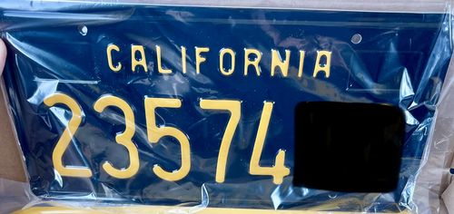 Customer photo review of 1963 CALIFORNIA LICENSE PLATE 6"x12" (156.5mm x 305mm)