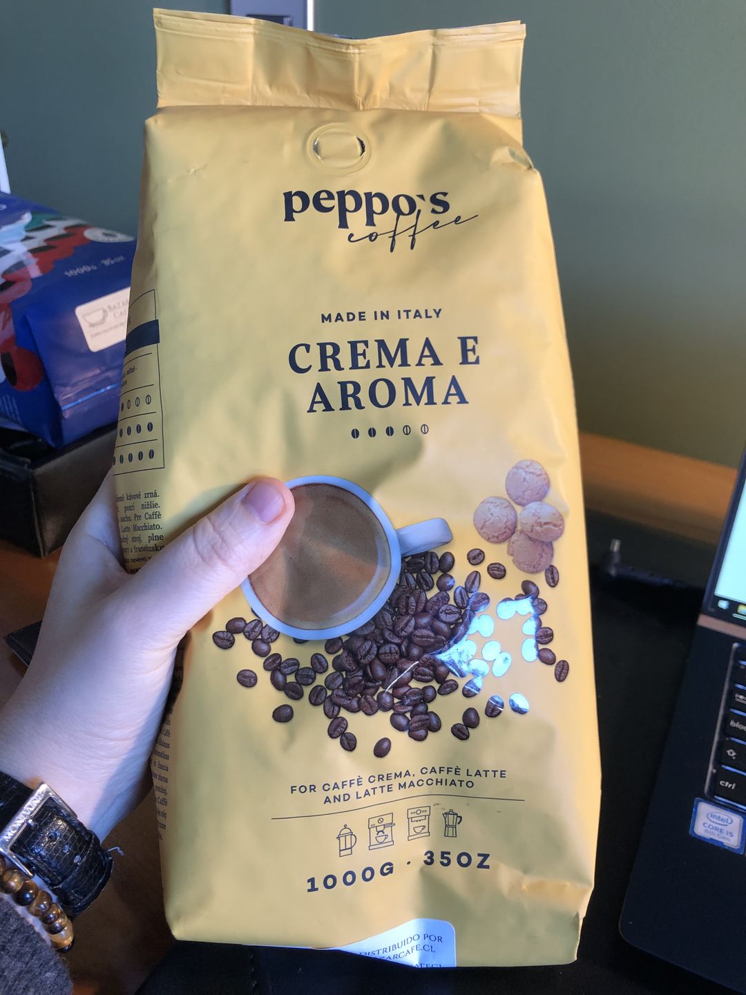 Customer photo review of Peppo's Crema E Aroma 1kg