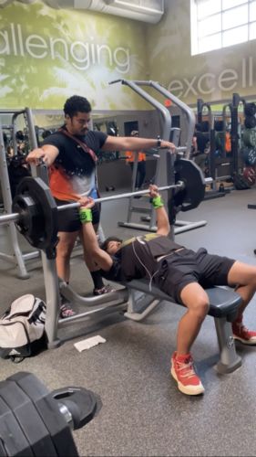 Customer photo review of Personal Record Heavy Duty Premium Wrist Wraps PR901 - Neon