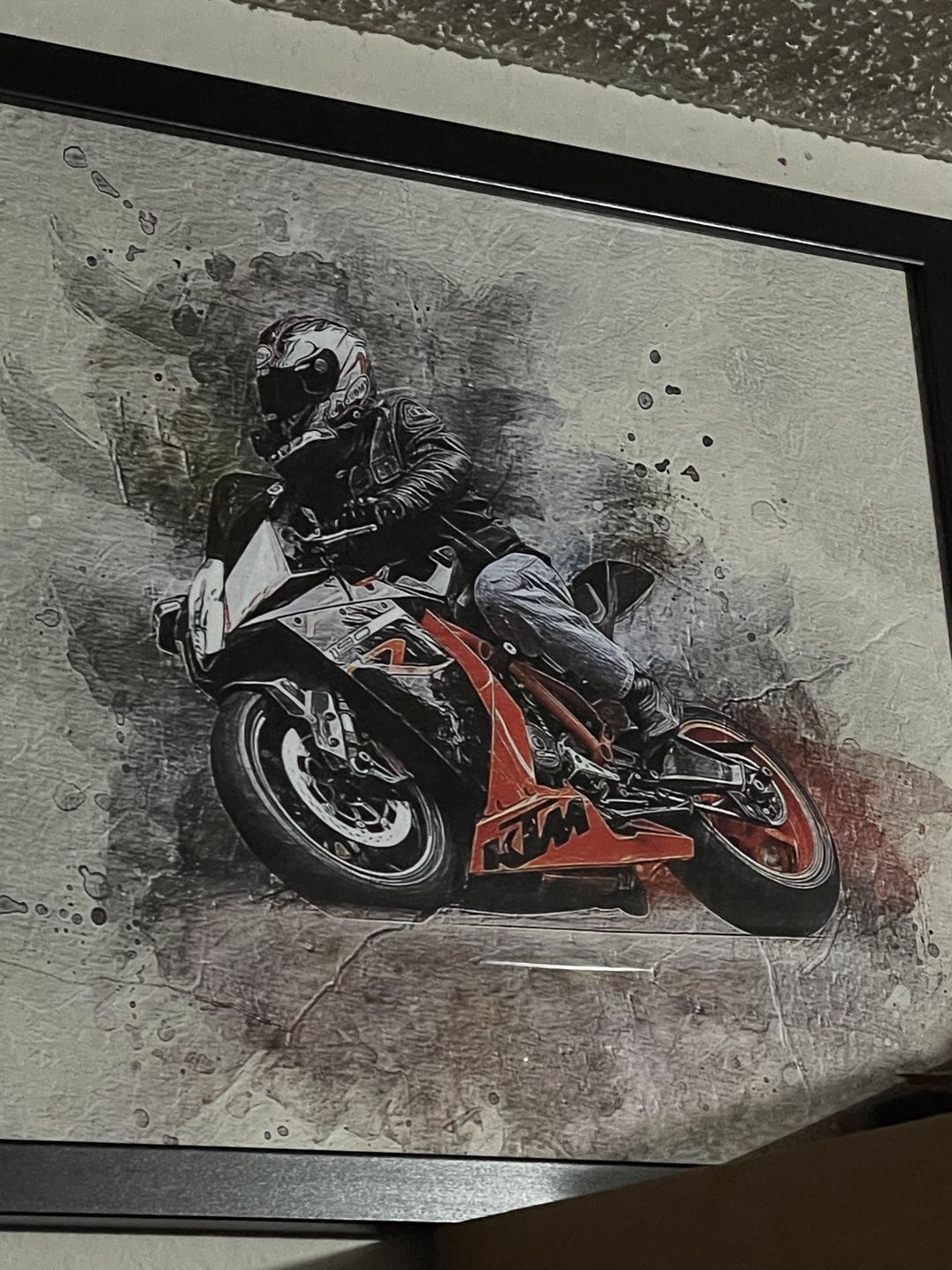Customer photo review of Personalized Motocycle photo Painting