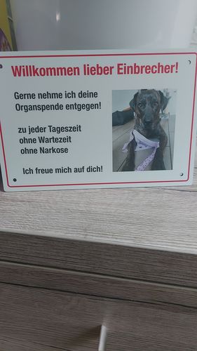 Customer photo review of Personalisierbares -Foto- Schild "Einbrecher"