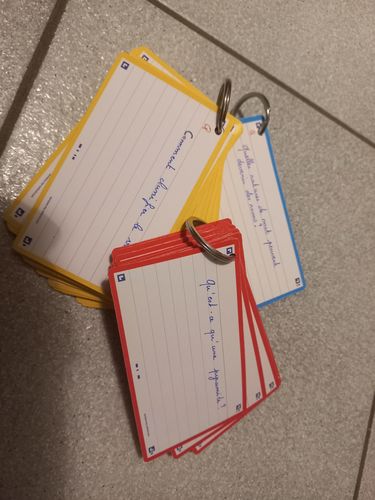 Avis photo d'un client sur Flashcards FLASH 2.0 OXFORD # 80 cartes 7,5 x 12,5 cm - ligné