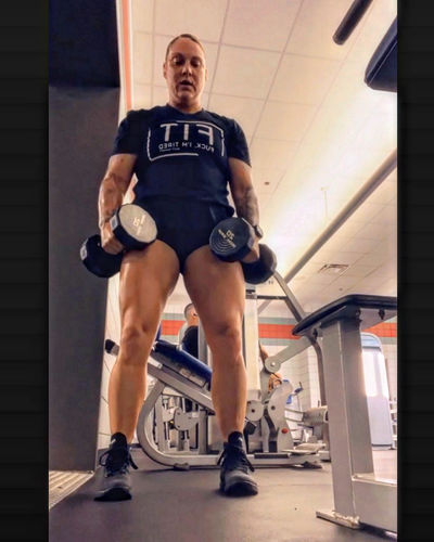 Customer photo review of Salty Savage™ Unisex “FIT Fuck, I'm Tired” Tee | Black