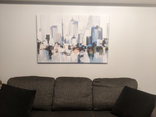 Customer photo review of 'Abstract Toronto' Framed Canvas