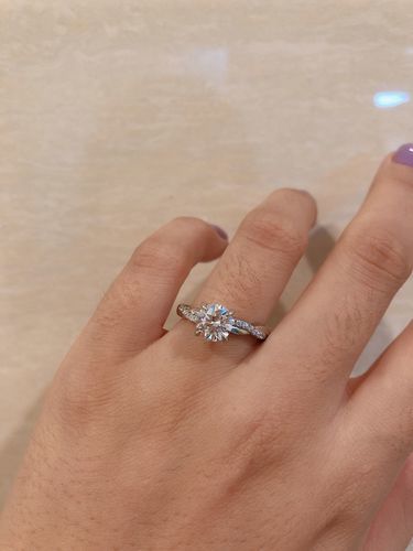 Customer photo review of S925 1.25 Carat Twist Round Cut Engagement Ring In Sterling Silver For Bridal & Daily Wear