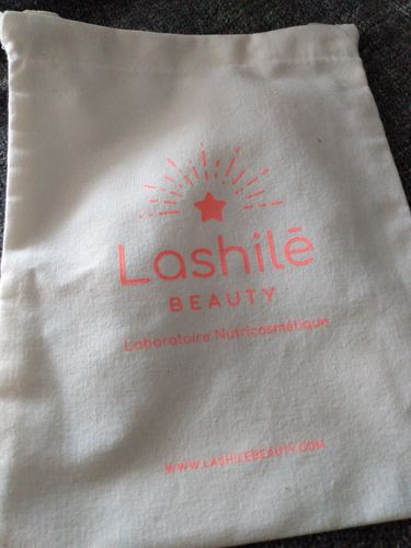 Customer photo review of Sac coton naturel Lashilé Beauty