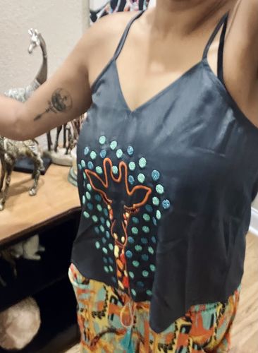 Customer photo review of Giraffe Embroidered Top