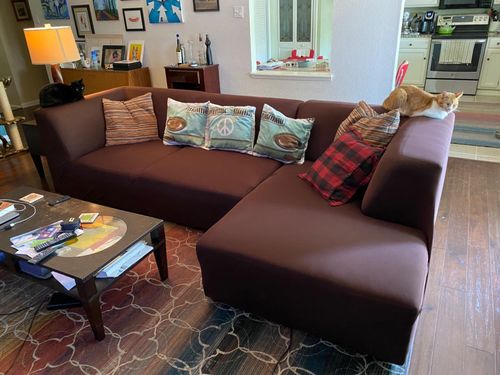 Customer photo review of L-Shaped Sofa Covers (Right Chase)