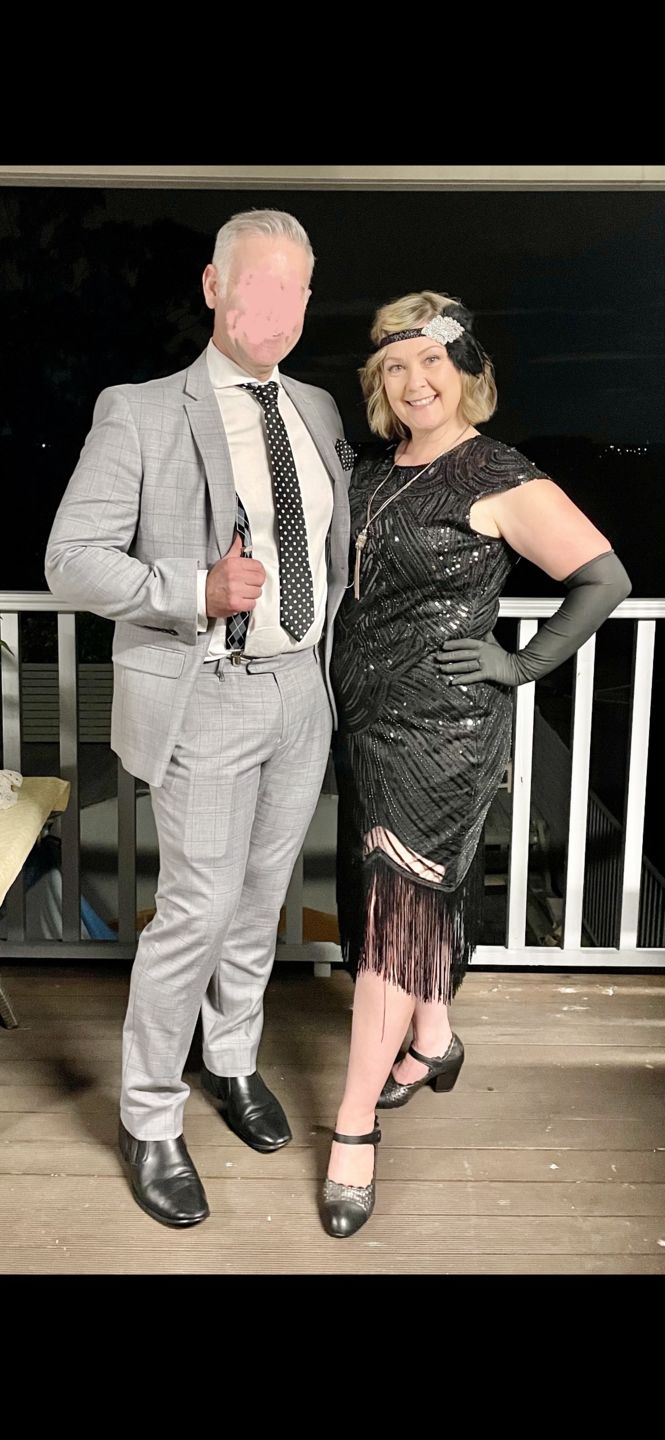 Customer photo review of Long Black Gloves