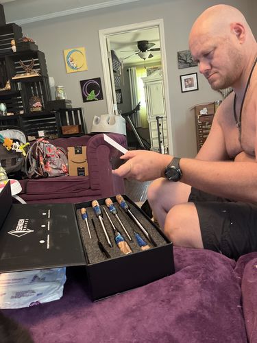 Customer photo review of "Tsunami" Collection - Japanese VG10 Damascus Steel Knife Set