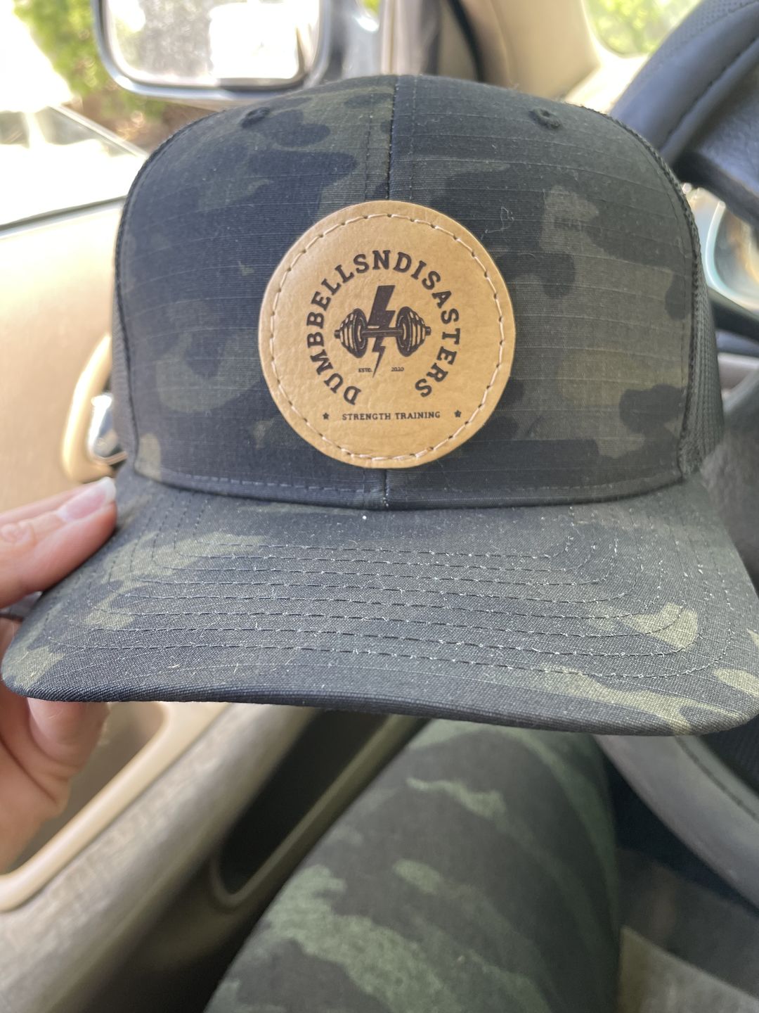 Customer photo review of 862 Richardson Leather Patch Hat