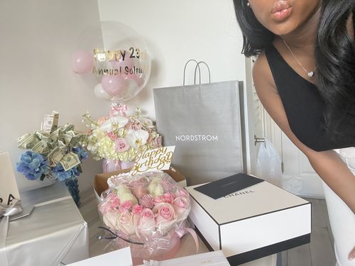 Customer photo review of Pink Rose Halo