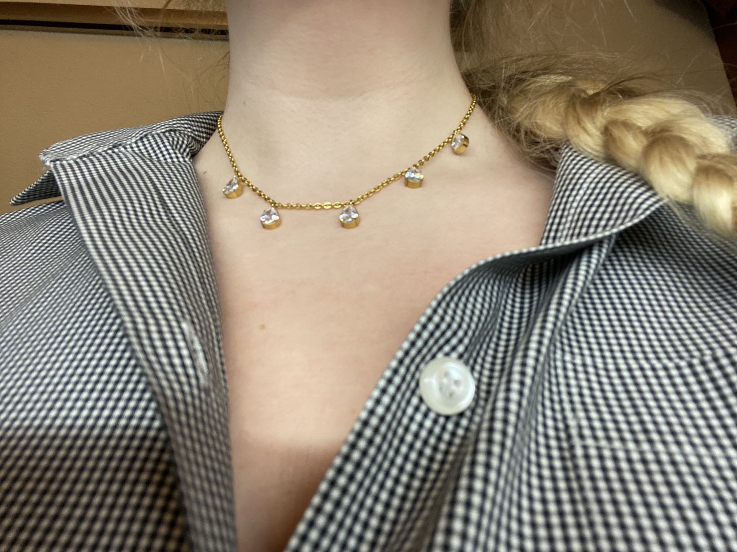 Customer photo review of Diana Halskette | 18K vergoldet