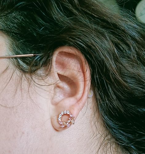 Customer photo review of Boucles d'oreilles Nora