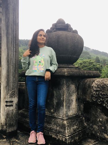 Customer photo review of Care Bear Mint Green Pullover