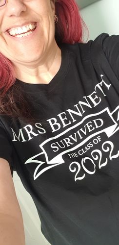 Customer photo review of Personalised Mrs Teacher Survived 2022 T-Shirt