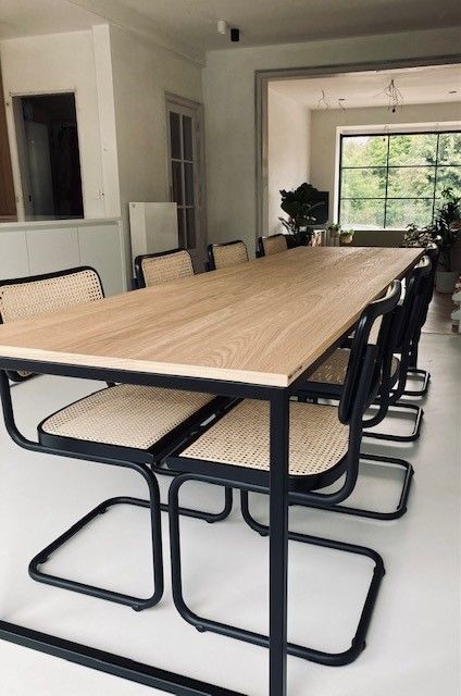 Customer photo review of Eetkamerstoel Rotan Design Zwart Bas