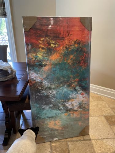 Customer photo review of 'Creative Space' Framed Canvas (54.75" x 27")