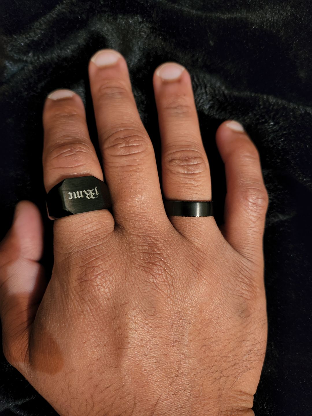 Customer photo review of 6mm Matte Flat Engravable Band