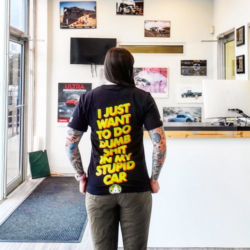 Customer photo review of Stupid Car Tee