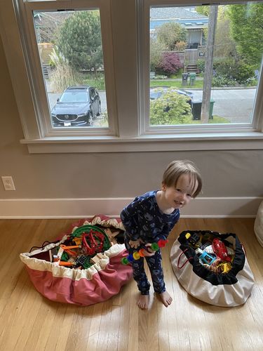 Customer photo review of Large Toy Storage Bag - Rose