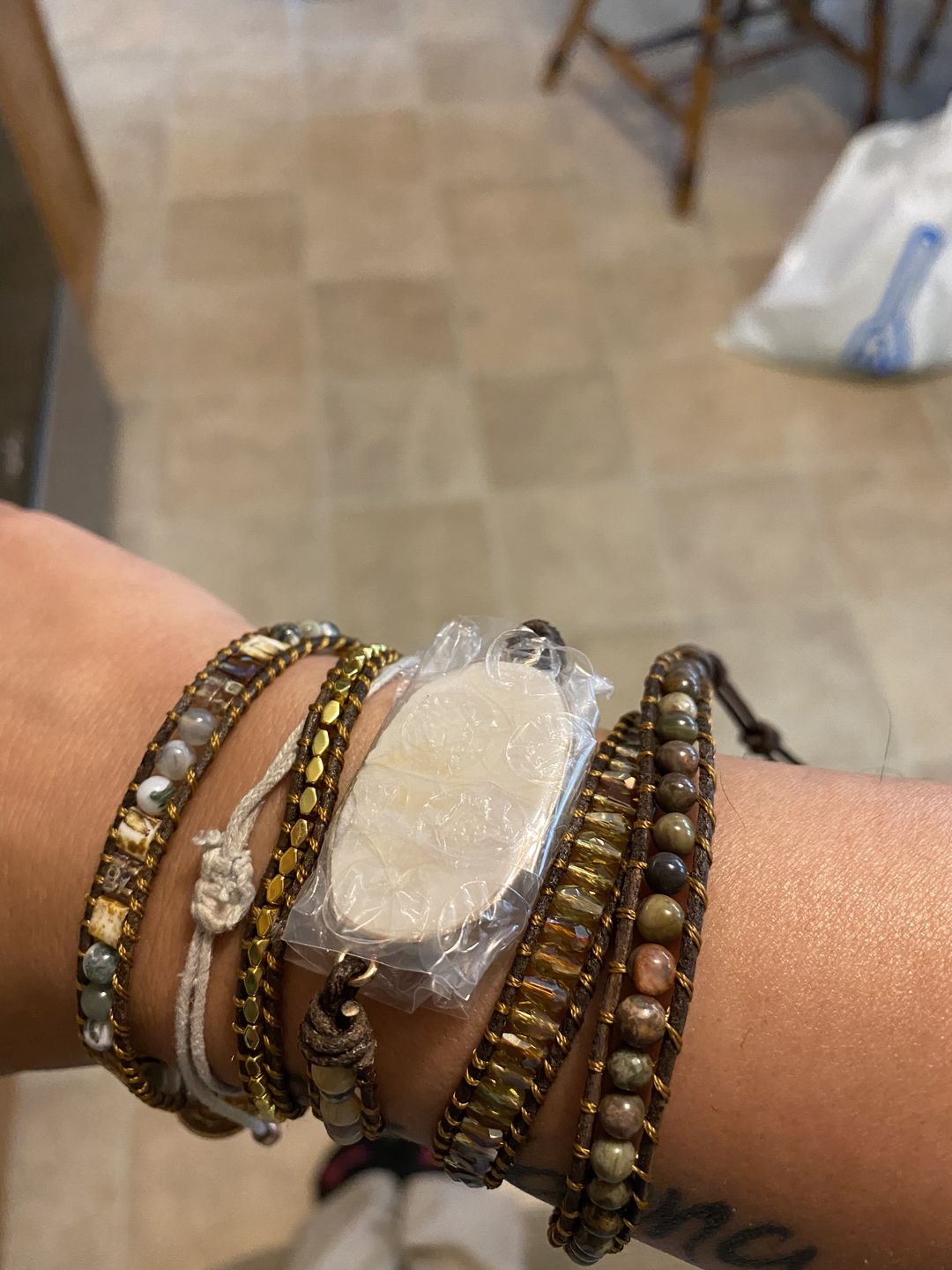 Customer photo review of Healing Topaz Apple Watch Strap