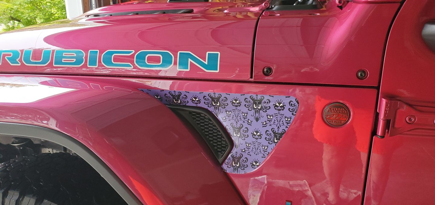 Customer photo review of Design Your Own Fender Vent Premium Wrap Decal for Wrangler and Gladiator