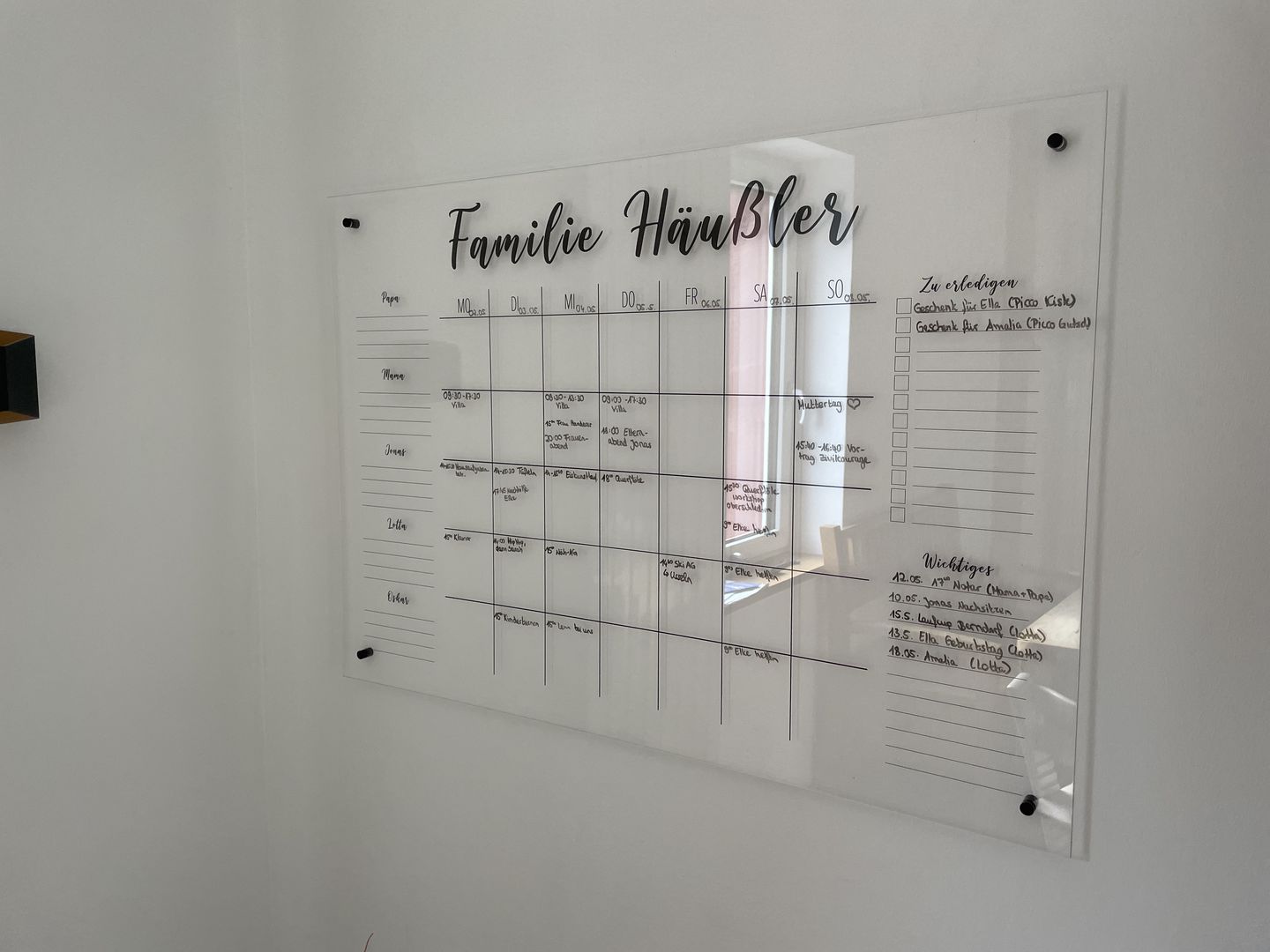 Customer photo review of 5-Namen Familienplaner