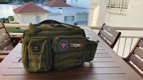 Customer photo review of Tacpac 'Recon 2.0' Hunter Green Nappy Bag Set