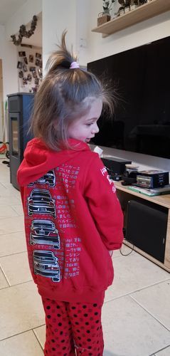 Customer photo review of Kids Mitsubishi Evolution Hoodie