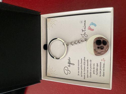 Customer photo review of Porte-clés personnalisé - Cadeau de naissance