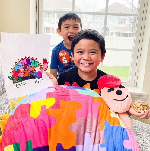 Customer photo review of Turn Drawings into Plushies
