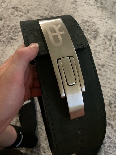 Customer photo review of PR Powerlifting 13mm Belt w/ Lever Buckle - Grey/Black