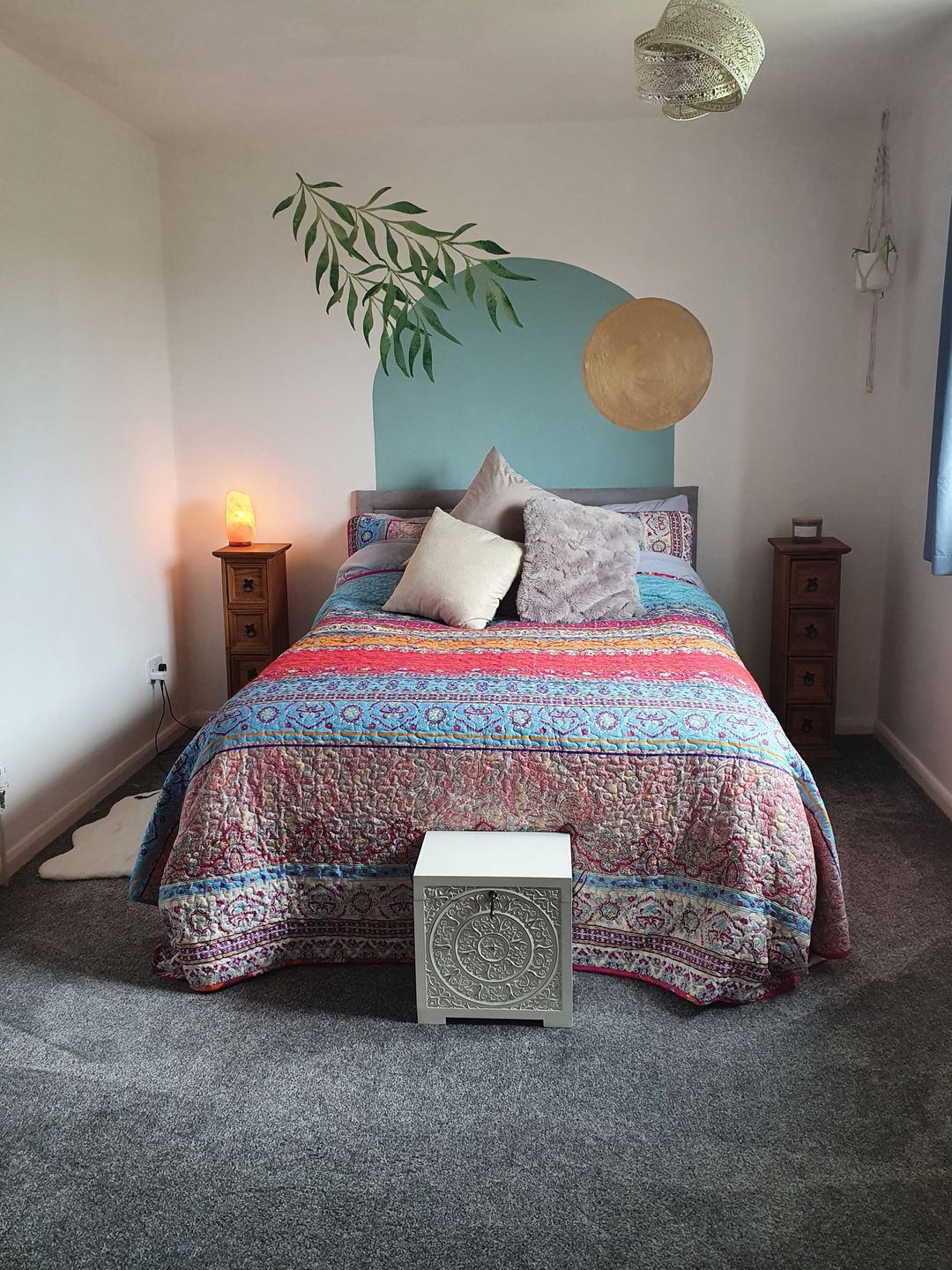 Customer photo review of Boho Arch Wall Stencil Kit