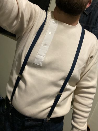 Customer photo review of 14 oz Side Closing Henley T-Shirt - Apricot