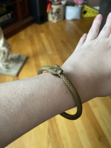 Customer photo review of Brass Ouroboros Bracelet
