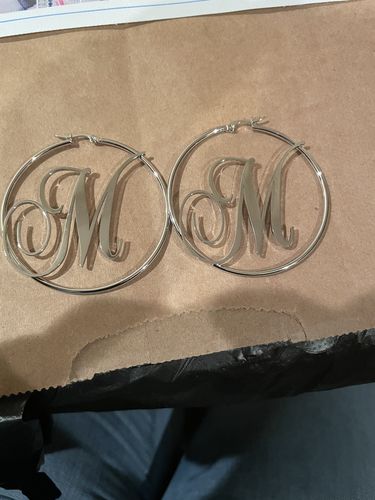 Customer photo review of Plain Letter Hoops