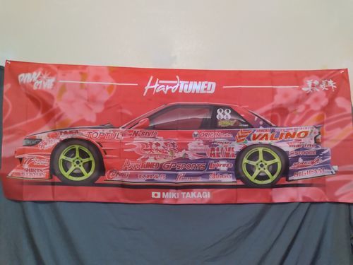 Customer photo review of Pinkstyle Drift Team 2021/22 Workshop Flag **LIMITED EDITION**