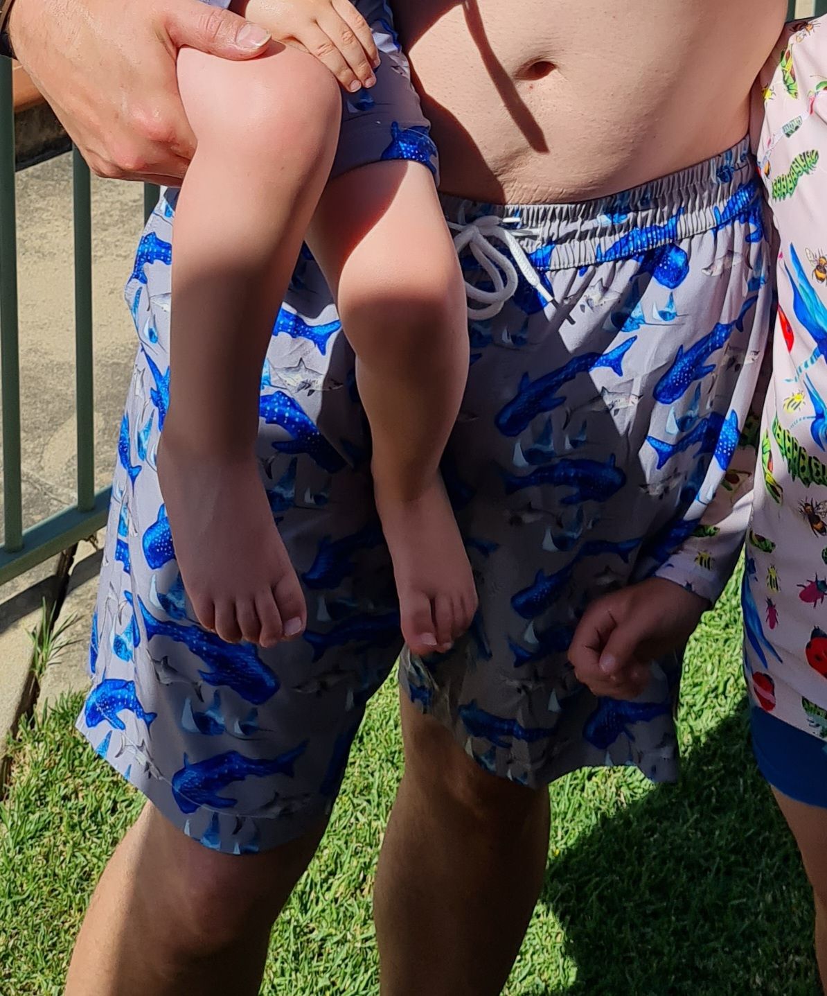Customer photo review of Sharks & Rays Men's Boardshorts