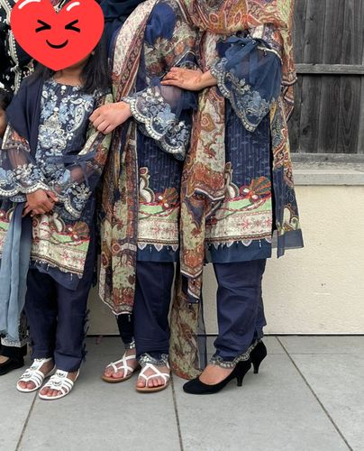 Customer photo review of Allys Mother & Daughter Digital Print Outfit with Embroidered Trousers AL385