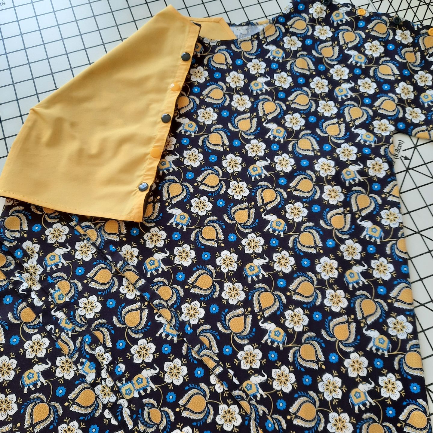 Customer photo review of Flowers & Elephants Cotton Poplin Fabric - 58" wide