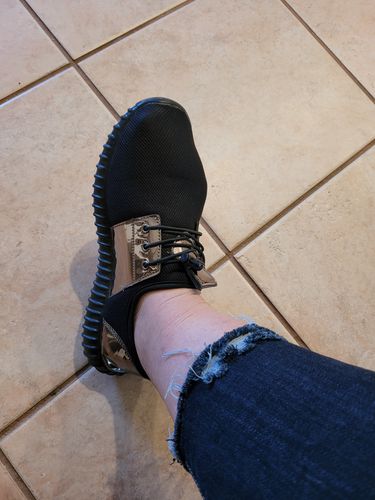 Customer photo review of Astra Sneakers - Instant Foot Pain Relief